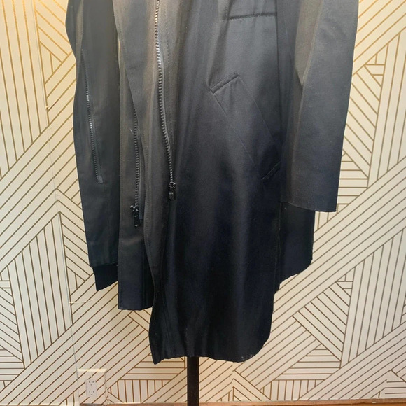 Reiss Arlington Black Trench Coat Jacket - Picture 6 of 12